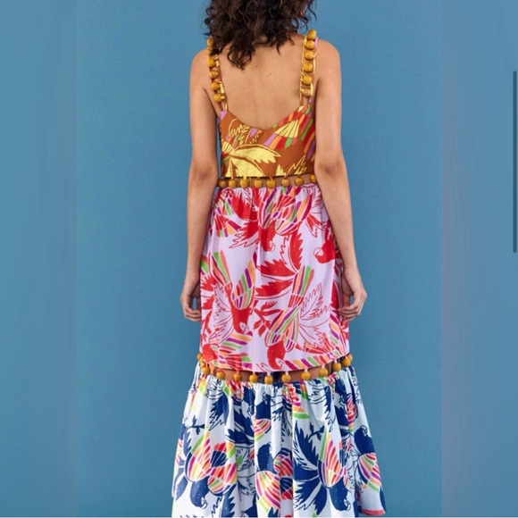 Farm Rio Mixed Colors Bird Balls Dress - Picture 4 of 7